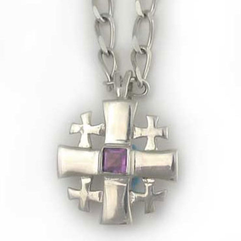 Sterling and Amethyst Cross